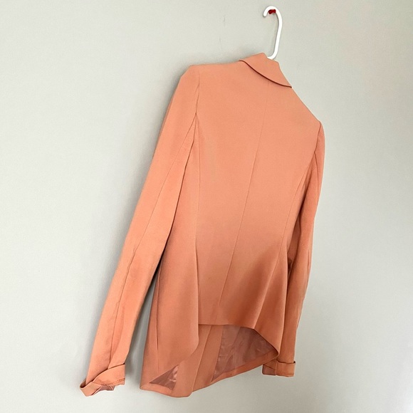 BCBGMaxAzria β’ peach moto open blazer jacket with knit stretch panels - Picture 13 of 16